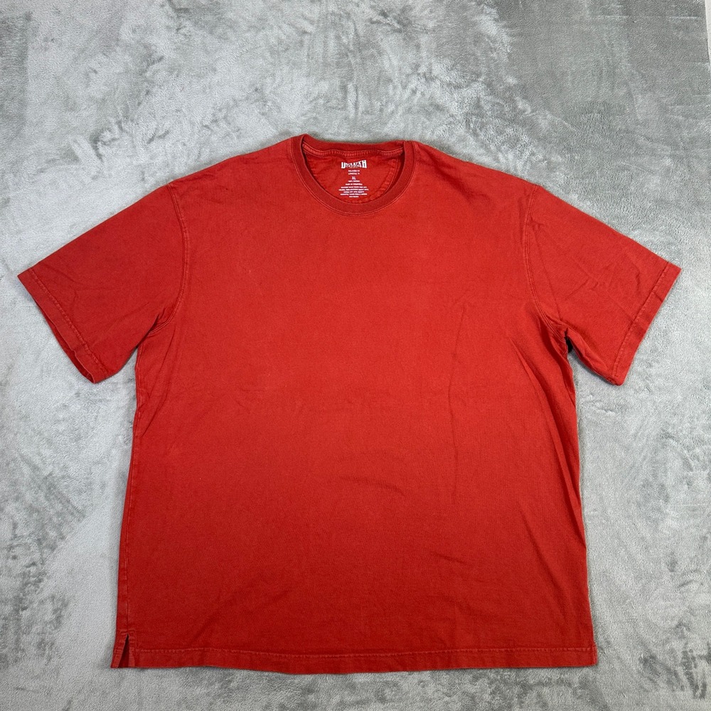 Duluth Trading Co Mens Relaxed Fit Longtail T-Shirt Red Cotton XL RN106803